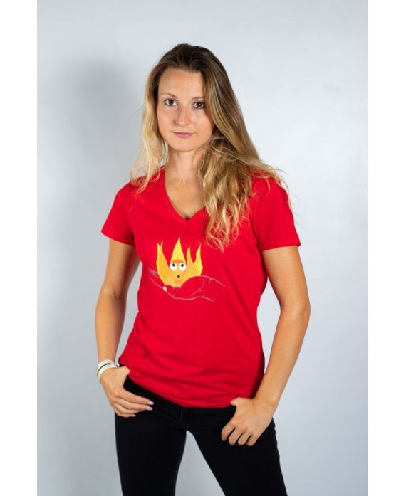 KY-KAS T-SHIRT FEMME COTON BIO COL V