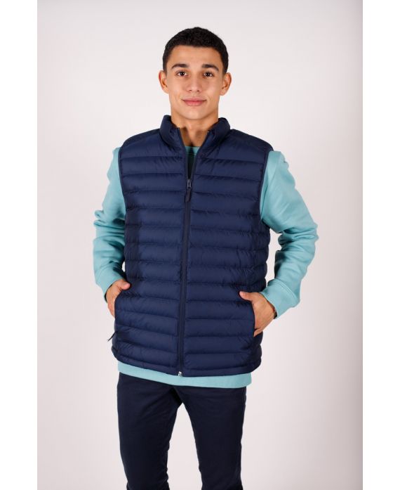 Veste Zippée Gilet Homme Sans Capuche Doudoune Homme Sans Manche