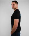 T-shirt noir col rond homme éco-responsable en coton bio design technologie nature