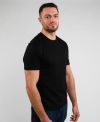 T-shirt homme coton bio noir avec imprimé tags street art