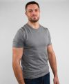 T-shirt homme gris coton bio face avant unie