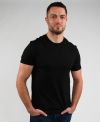 Finitions t-shirt noir homme coton bio fabriqué en France