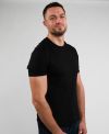 T-shirt homme noir bio col rond fabriqué en France