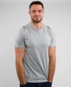 T-shirt homme gris coton bio face avant unie