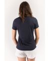 T-shirt bio femme bleu marine – Col V manches courtes 100 % coton bio fabriqué en France | KY-KAS