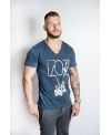 Ky-kas tee-shirt homme col v coton bio