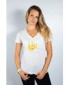 KY-KAS T-SHIRT FEMME COTON BIO COL V