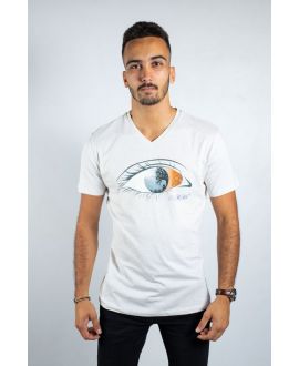 T-shirt col rond contrasté Ky-Kas